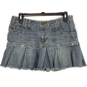 AMERICAN EAGLE OUTFITTERS Pleated Denim Skirt